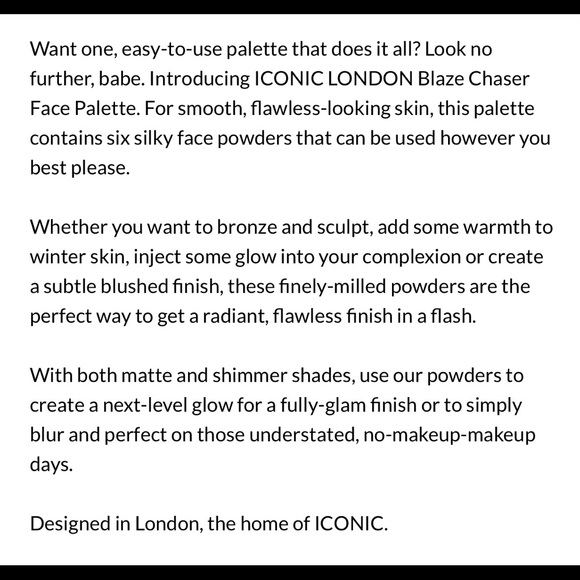 Iconic London Blaze Chaser Face Palette - Picture 6 of 6